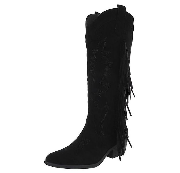 Ital-Design Elegante Damenstiefel mit Fransen für Alltag und Freizeit Weste günstig online kaufen