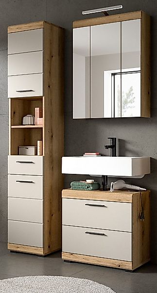 Inn.Furn Badmöbel-Set Shawn, (Badezimmer in Sand / Kaschmir und Eiche, Set günstig online kaufen