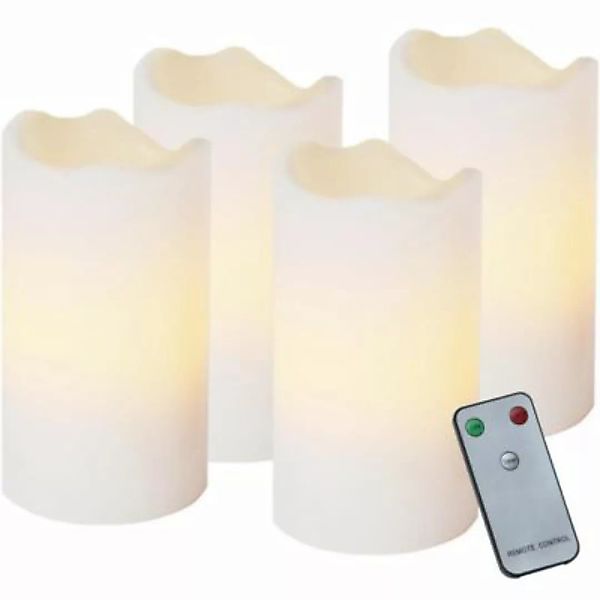 MARELIDA LED Kerzenset mit Fernbedienung 4er Set weiß günstig online kaufen