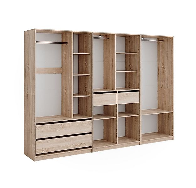 Vicco Kleiderschrank Elmo, Sonoma, 280 x 200 cm 3er Set (3-St) günstig online kaufen