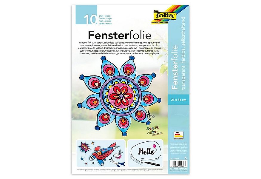 Folia Fensterfolie FOLIA Fensterfolie, 230 x 330 mm, farblos günstig online kaufen