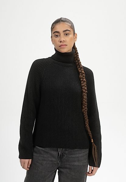MELA Strickpullover Rippstrick Rollkragenpullover Style CHIRHA günstig online kaufen