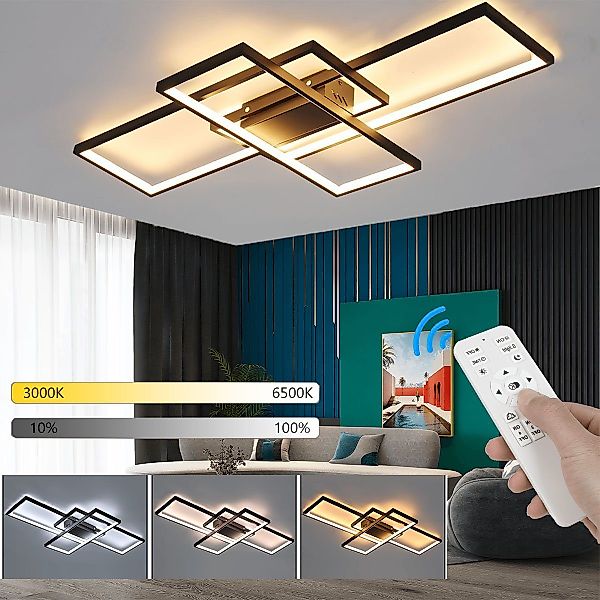 LETGOSPT Deckenleuchte Moderne 60W LED Deckenlampe, günstig online kaufen