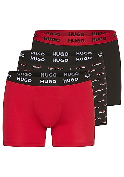 HUGO Underwear Boxershorts "BOXERBR TRPLT DESIGN", Markenlogo am elastische günstig online kaufen