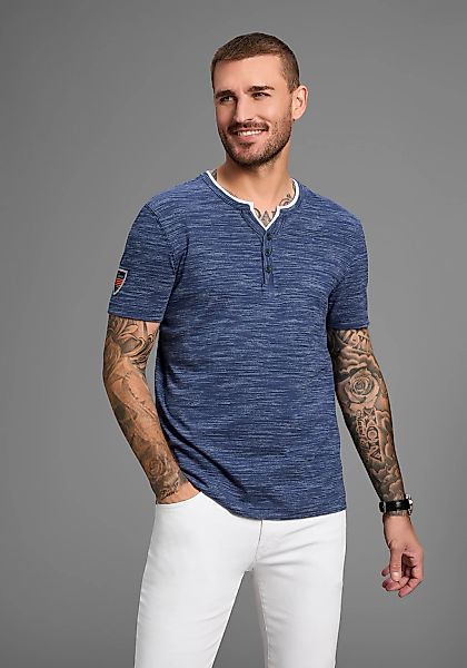 DELMAO Henleyshirt "Neue Kollektion", mit Badge günstig online kaufen