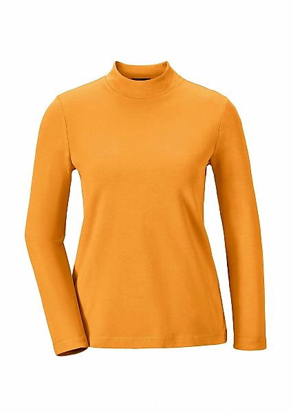 GOLDNER Longpullover "Kurzgröße Stehkragenshirt mit Langarm" günstig online kaufen