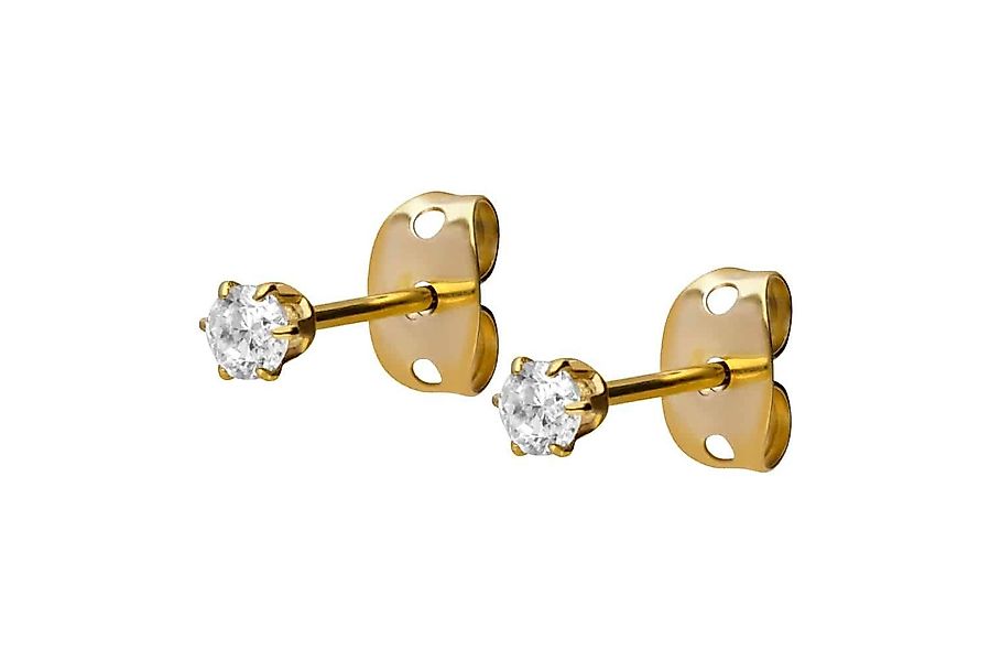 FILANGO Piercing-Set Titan Ohrstecker EINGEFASSTER KRISTALL günstig online kaufen
