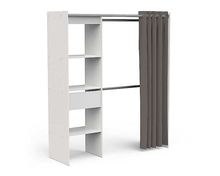 habeig Kleiderschrank begehbar, mit Vorhang, 192cm hoch, Variable Breite vo günstig online kaufen