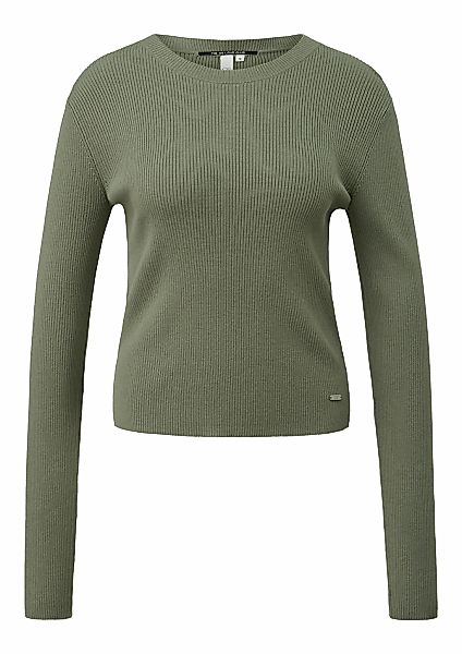 QS Rundhalspullover mit Rundhals und Feinripp, langarm günstig online kaufen