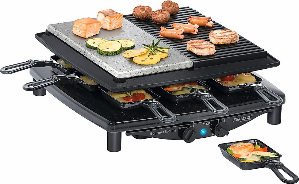 Steba Raclette "RC 4 Plus" 8 Stk. Raclettepfännchen 1.450 W günstig online kaufen