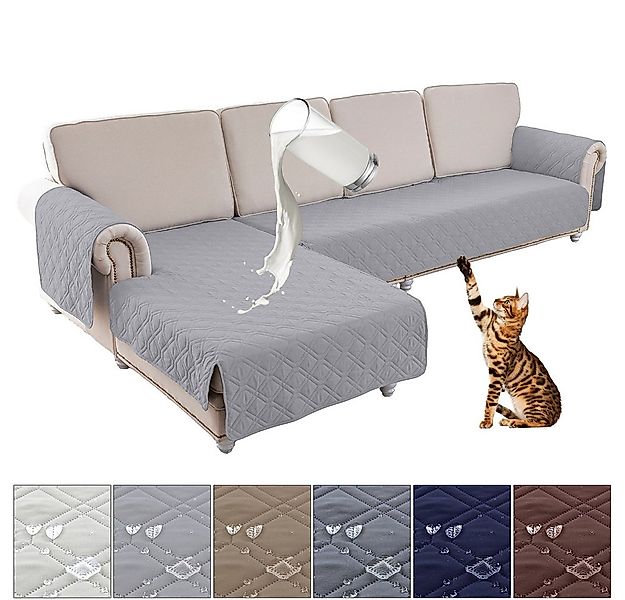 Jibenhome Sofabezug 100% Wasserdicht Sofabezüge L-Form, 2 Stück Couchüberzü günstig online kaufen