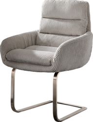 DELIFE Polsterstuhl Abelia-Flex, mit Armlehnen Freischwinger günstig online kaufen