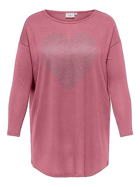 ONLY CARMAKOMA Langarmshirt "CARALBA LS LONG TOP JRS", mit Glitzernieten günstig online kaufen