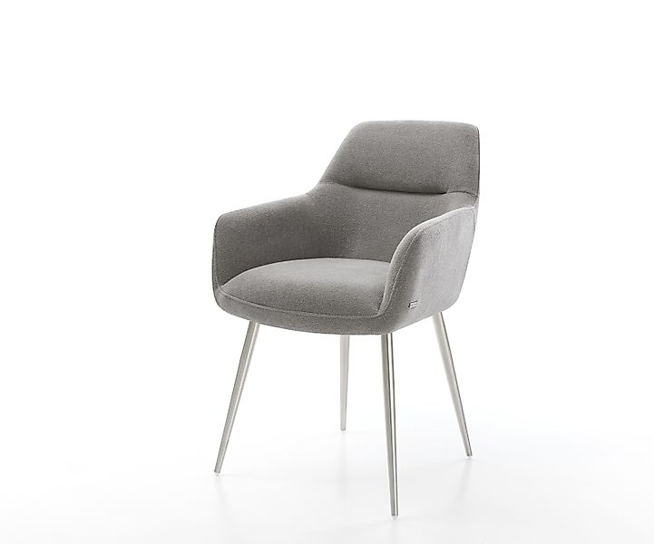 Esszimmerstuhl Pejo-Flex Strukturstoff Soft Grau 4-Fuß konisch Edelstahl Ta günstig online kaufen