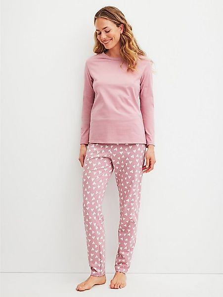 CALIDA Schlafanzug Cotton Special (2 tlg) Langarm, bequem, Baumwolle, Rundh günstig online kaufen