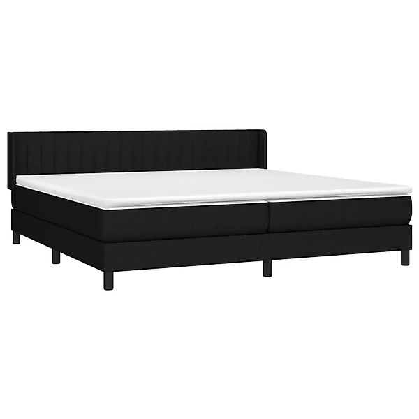 vidaXL Boxspringbett mit Matratze Schwarz 200x200 cm Stoff 3129899 günstig online kaufen