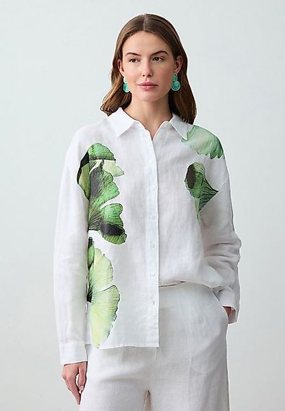 Jimmy Key Shirtbluse Linnen overhemd met lange mouwen en bloemenmotief günstig online kaufen