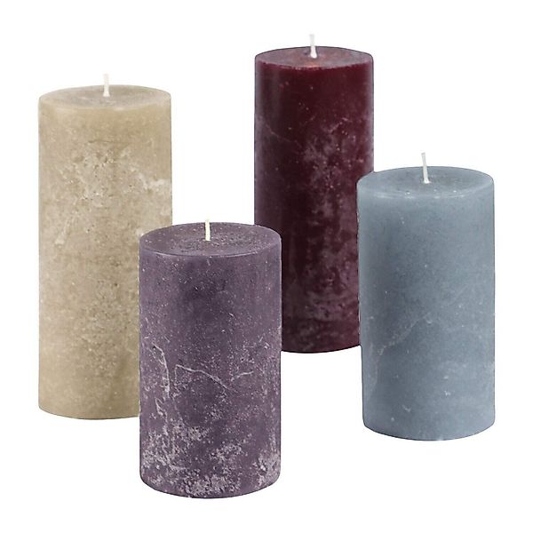Mirabeau Stumpenkerze Kerze 4er Set Berekua günstig online kaufen