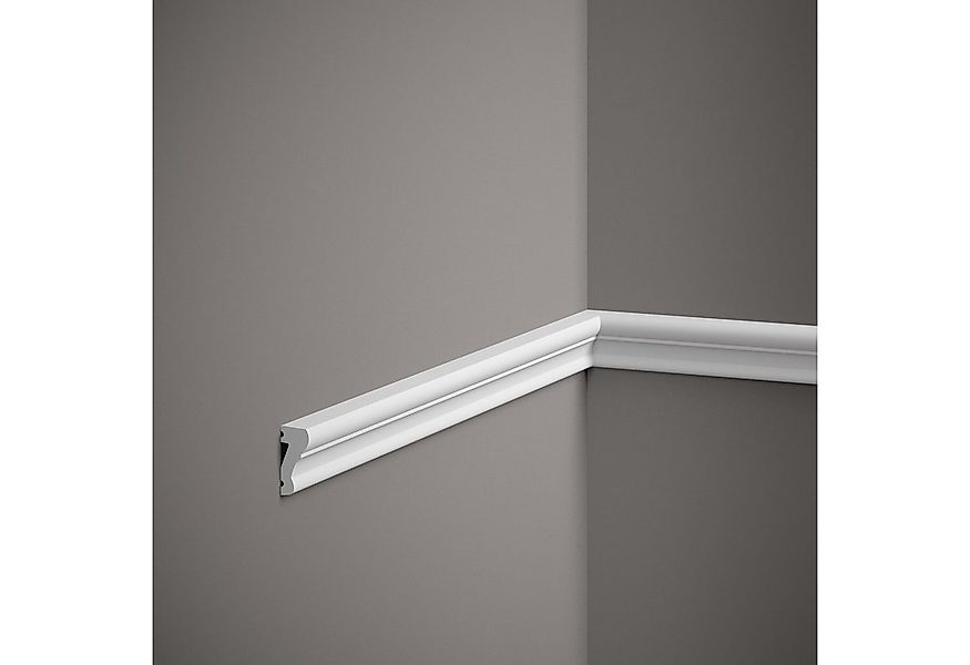 PROVISTON Zierleiste Polystyrol, 15 x 33 x 2000 mm, Weiß, Wandleiste, Klebe günstig online kaufen