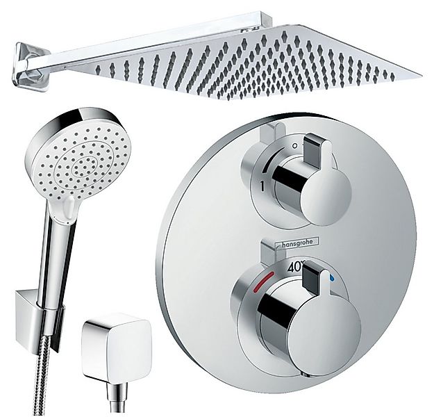 Hansgrohe und Jowi Duscharmatur Unterputz Duschsystem mit Kopfbrause, Ecost günstig online kaufen