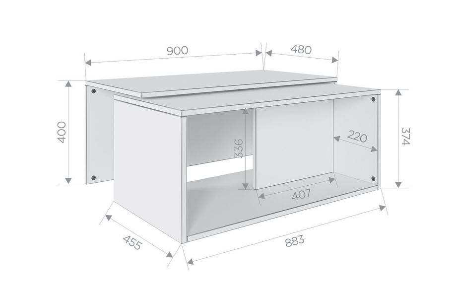 Platan Room Couchtisch Wohnzimmertisch 90x48x40 cm günstig online kaufen
