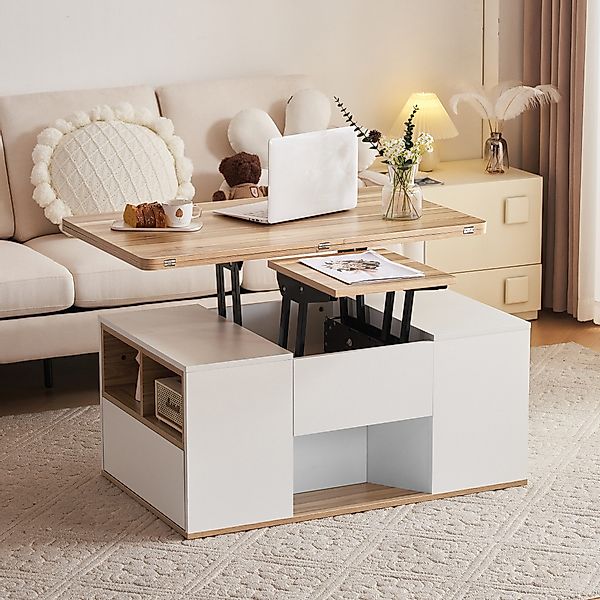 Merax Couchtisch mit Schubladen, Wohnzimmertisch, mit günstig online kaufen