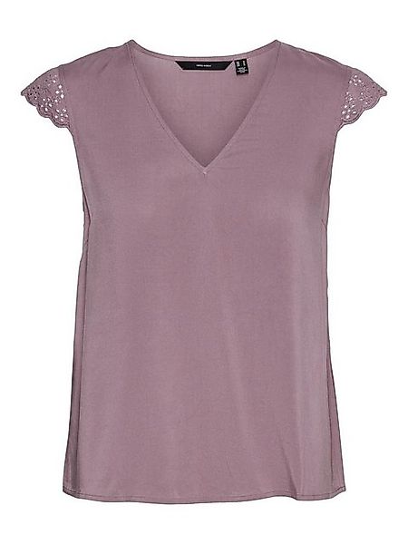 VERO MODA Spitzen- Bluse Ohne Ärmel Damen Violett günstig online kaufen