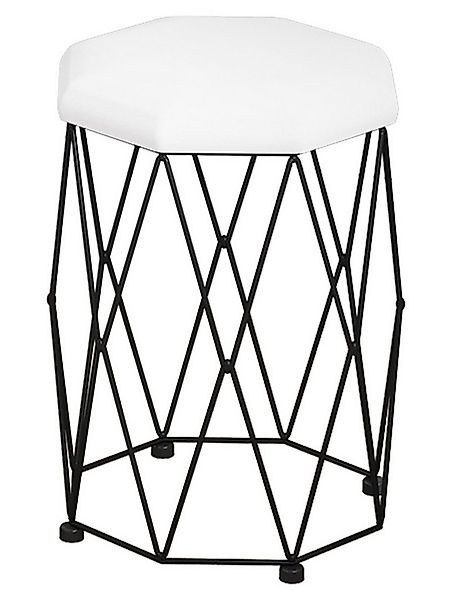 Woltu Polsterhocker (1 St), Schminkhocker Samt, weiß+Schwarz, für Schlafzim günstig online kaufen