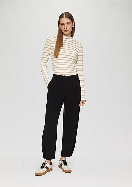 s.Oliver 7/8-Hose Hose Cropped Hose mit Barrel Leg und Saum-Detail günstig online kaufen