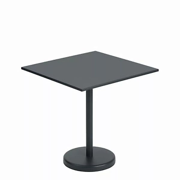 quadratischer Tisch Linear Café metall schwarz / 70 x 70 cm - Stahl - Muuto günstig online kaufen