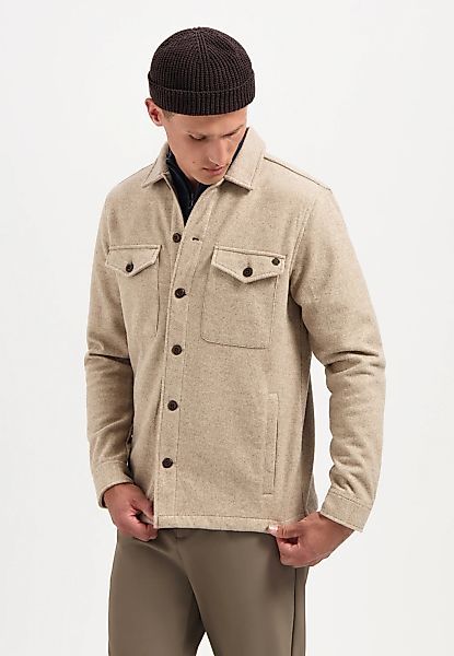 NO EXCESS Langarmhemd "No Excess Meliertes Overshirt" günstig online kaufen