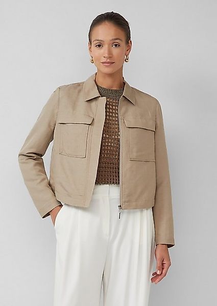 s.Oliver BLACK LABEL Funktionsjacke Jacke aus Leinenmix mit aufgesetzten Ta günstig online kaufen