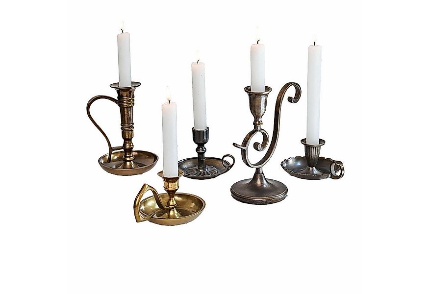Mirabeau Kerzenständer Kerzenständer 5er Set Vandermere messing/schwarz günstig online kaufen