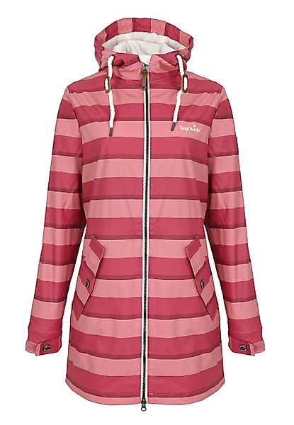 Regenliebe Regenmantel Friesennerz Regenjacke halblang gestreift, günstig online kaufen
