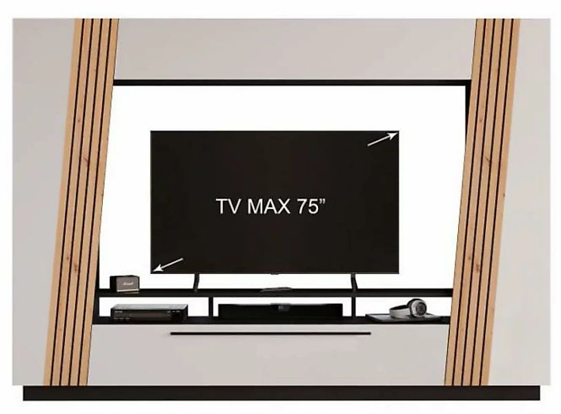 LINDA VA Wohnkombination Set 4-teilig ohne LED-Beleuchtung / Ohne Dekoratio günstig online kaufen