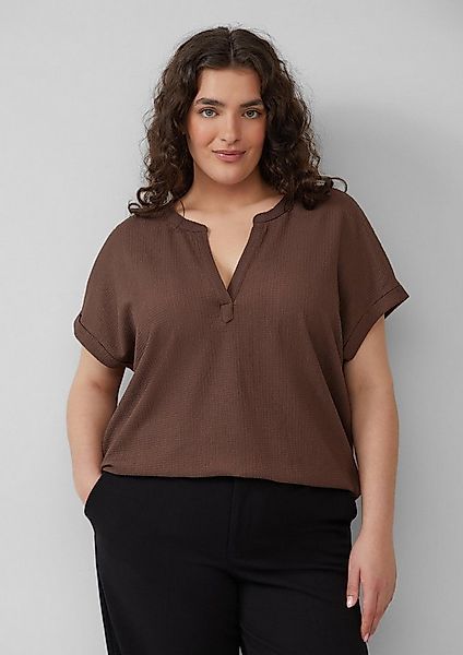 s.Oliver Muskelshirt T-Shirt Strukturiertes T-Shirt im Relaxed Fit mit V-Au günstig online kaufen