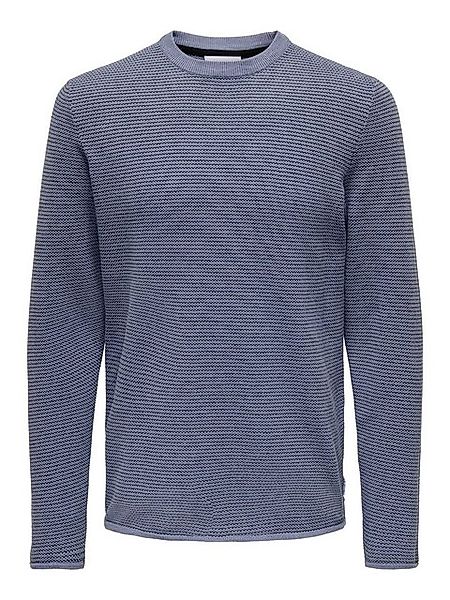 ONLY & SONS Strickpullover Rundhals Langarm ONSNIGUEL REG 12 STRIPE CREW KN günstig online kaufen