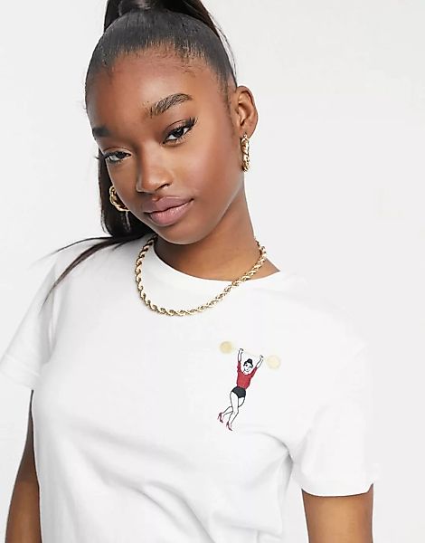 Puma x Charlotte Olympia – T-Shirt in Weiß mit Logo günstig online kaufen