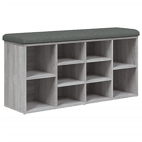 vidaXL Sitzbank Schuhbank Grau Sonoma 102x32x50 günstig online kaufen
