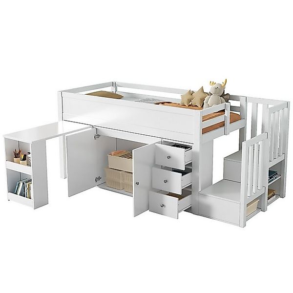OKWISH Hochbett Etagenbett sicher mit Geländern (Etagenbett, Kinderbett, Ho günstig online kaufen