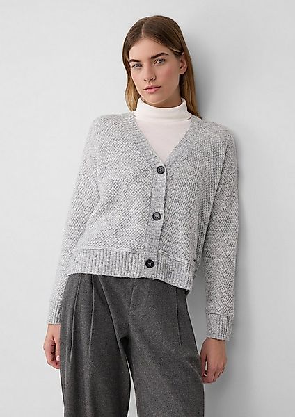 s.Oliver Cardigan Strickjacke Kuscheliger Wollmix-Cardigan aus Strukturstri günstig online kaufen