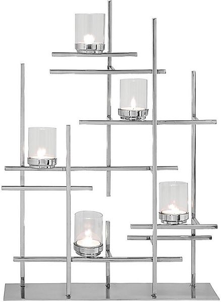Fink Teelichthalter PALADIN (1 St), Dekoleuchter, 5-flammig, aus Edelstahl, günstig online kaufen
