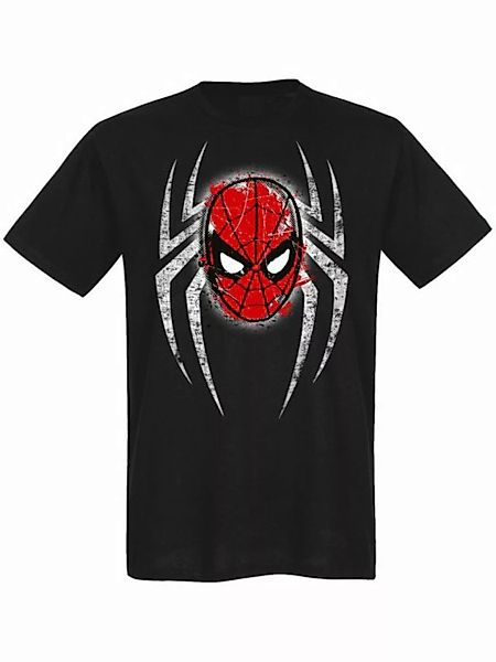 Spiderman Spider Mask Herren T-Shirt schwarz günstig online kaufen