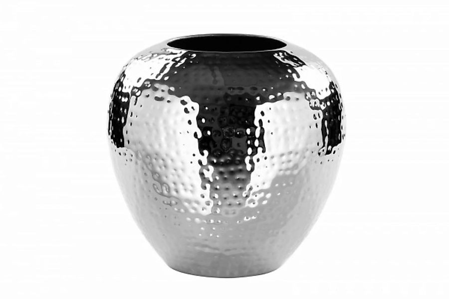 LOSONE Vase silber gehämmert L - Höhe 25 cm, Durchmesser 25 cm günstig online kaufen