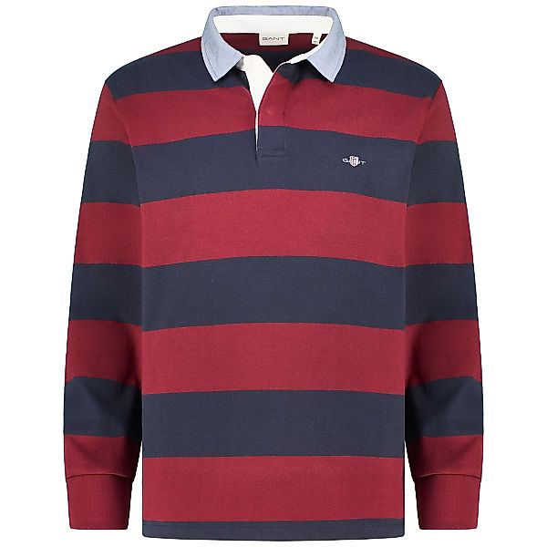 Gant Poloshirt aus Baumwolle Farbe dunkelrot Größe: 4XL günstig online kaufen