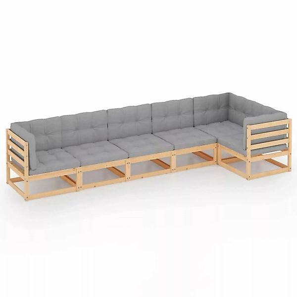 6-tlg. Garten-lounge-set Mit Kissen Kiefer Massivholz günstig online kaufen