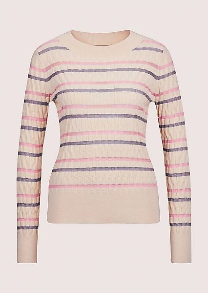 MADELEINE Longpullover "Pullover Rundhals-Pullover mit Streifen" günstig online kaufen