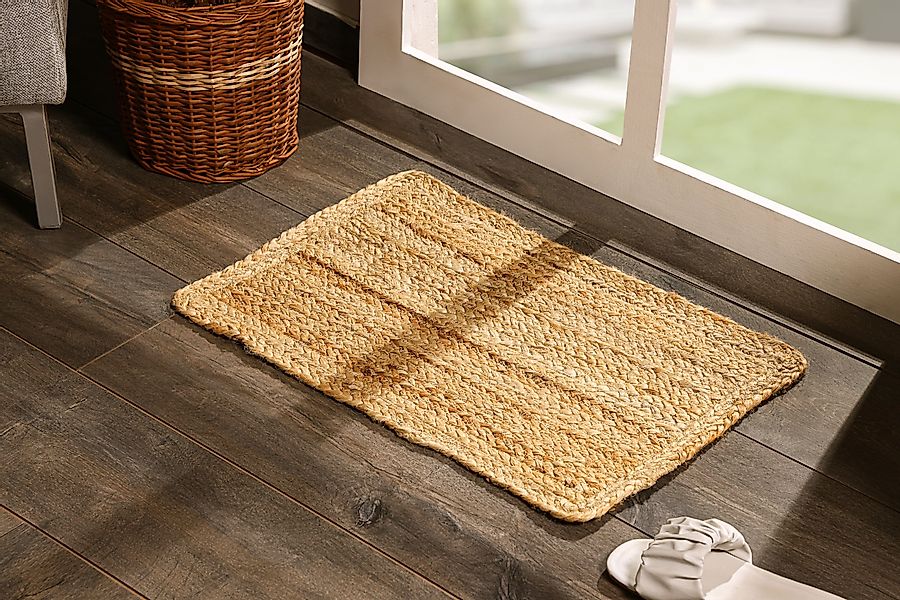 Spetebo Sofaläufer Jute Teppich natur, rechteckig günstig online kaufen