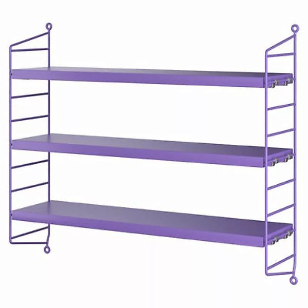 Regal String® Pocket holz violett / L 60 x H 50 cm - String Furniture - Vio günstig online kaufen