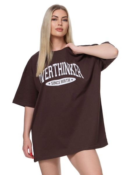 Worldclassca T-Shirt Worldclassca Oversized Print OVERTHINKER günstig online kaufen
